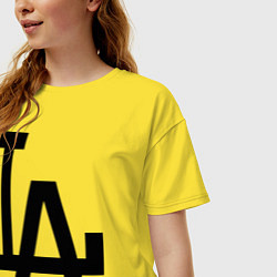Футболка оверсайз женская LA: Los Angeles, цвет: желтый — фото 2
