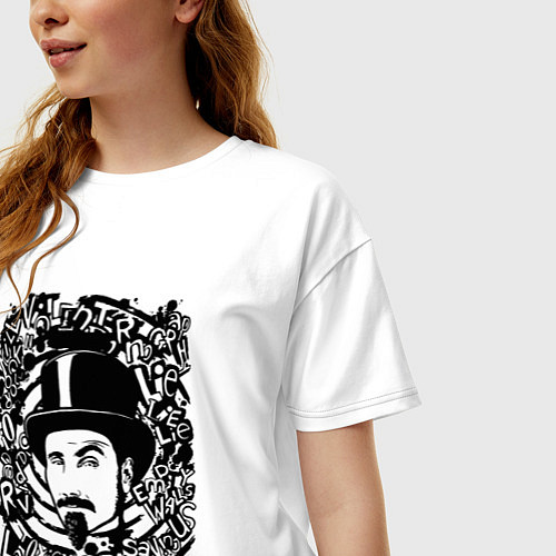 Женская футболка оверсайз System of a Down / Белый – фото 3