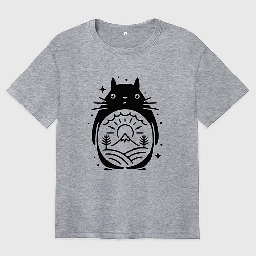 Женская футболка оверсайз Мой сосед Тоторо / Меланж – фото 1