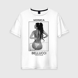 Футболка оверсайз женская Monica Bellucci: Donna Famosa, цвет: белый