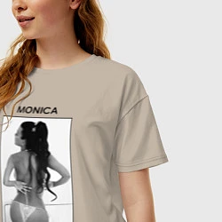 Футболка оверсайз женская Monica Bellucci: Donna Famosa, цвет: миндальный — фото 2