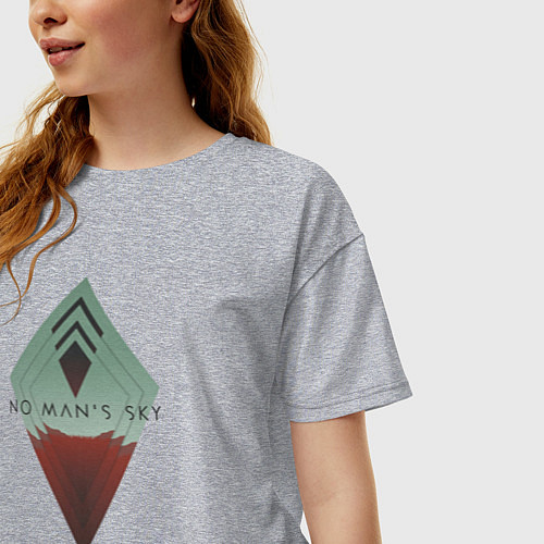 Женская футболка оверсайз No Man's Sky: Geometry / Меланж – фото 3