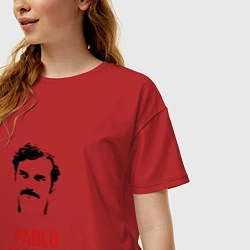 Футболка оверсайз женская Pablo Escobar, цвет: красный — фото 2