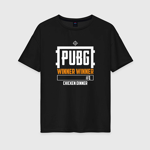 Женская футболка оверсайз PUBG: Winner / Черный – фото 1