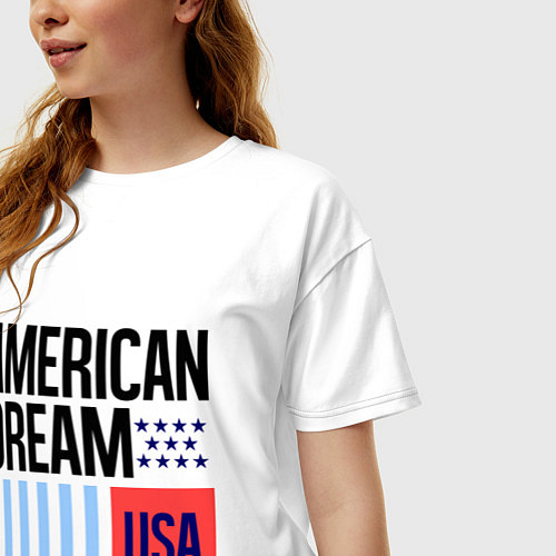 Женская футболка оверсайз American Dream / Белый – фото 3