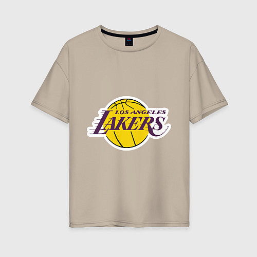 Женская футболка оверсайз LA Lakers / Миндальный – фото 1