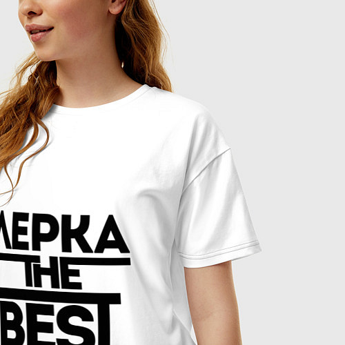 Женская футболка оверсайз Лерка the best / Белый – фото 3