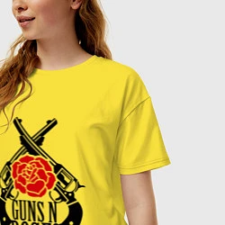 Футболка оверсайз женская Guns n Roses: guns, цвет: желтый — фото 2