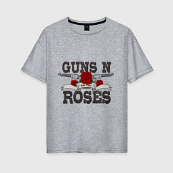 Женская футболка оверсайз Guns n Roses: rock'n'roll