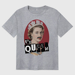 Футболка оверсайз женская The Queen, цвет: меланж