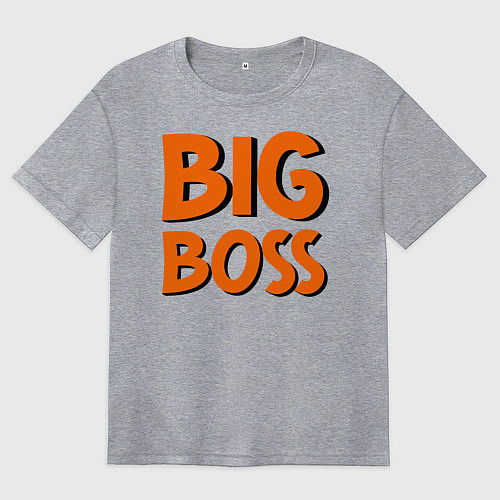 Женская футболка оверсайз Big Boss / Меланж – фото 1