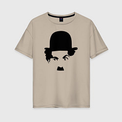 Женская футболка оверсайз Чарли Чаплин