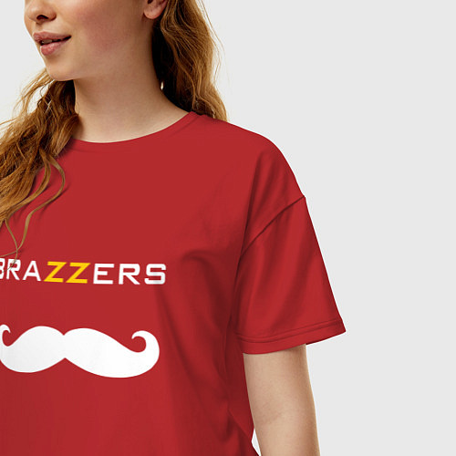Женская футболка оверсайз Brazzers Mister / Красный – фото 3