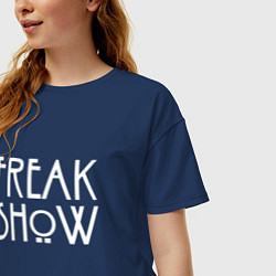 Футболка оверсайз женская FREAK SHOW, цвет: тёмно-синий — фото 2