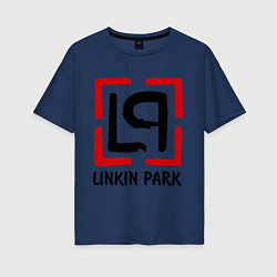 Футболка оверсайз женская Linkin park, цвет: тёмно-синий