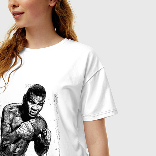 Женская футболка оверсайз Myke Tyson: Boxing / Белый – фото 3