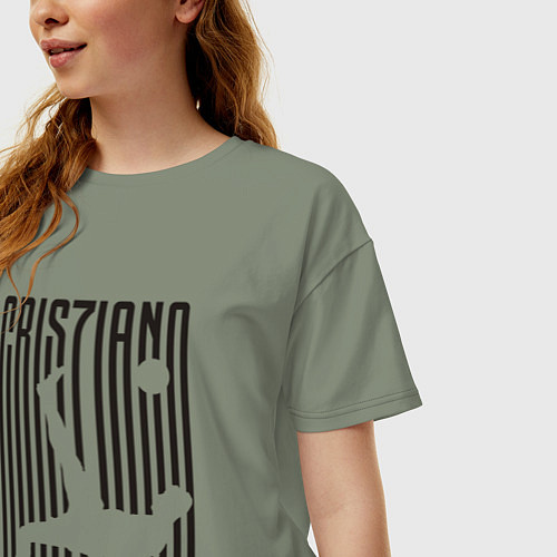 Женская футболка оверсайз Cris7iano / Авокадо – фото 3