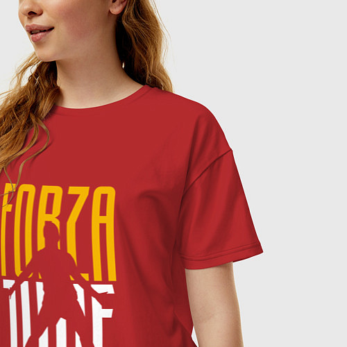Женская футболка оверсайз Forza Juve / Красный – фото 3