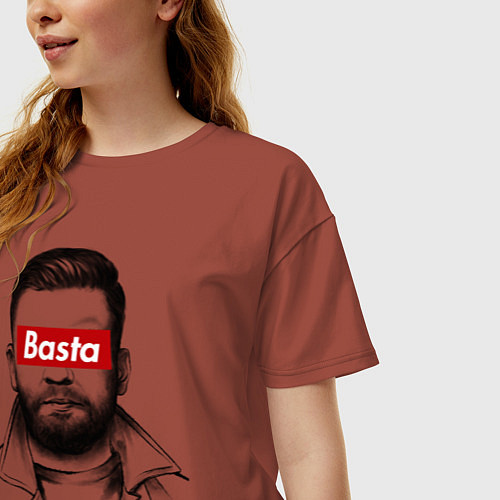 Женская футболка оверсайз Basta Supreme / Кирпичный – фото 3