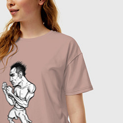 Футболка оверсайз женская Tony Ferguson art, цвет: пыльно-розовый — фото 2