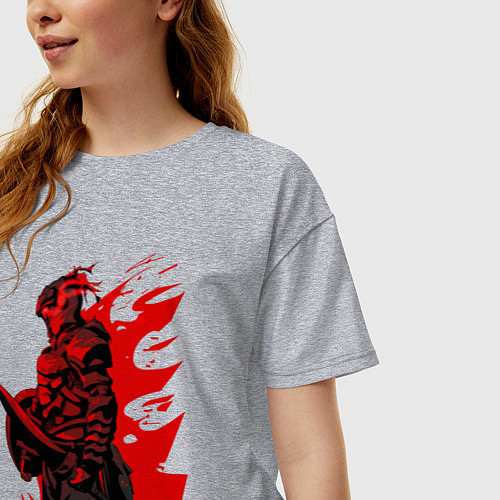 Женская футболка оверсайз Убийца гоблинов / Меланж – фото 3