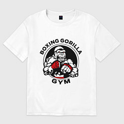 Футболка оверсайз женская Boxing gorilla gym, цвет: белый