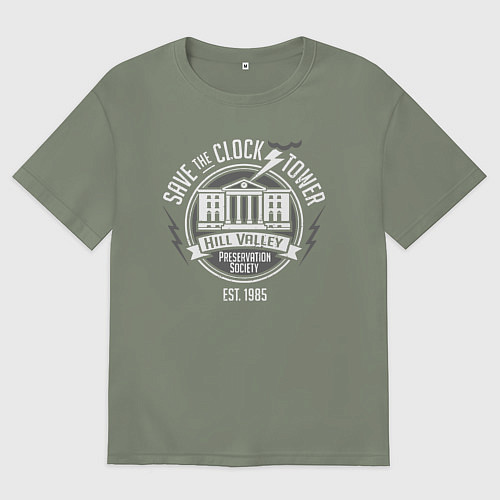 Женская футболка оверсайз Back to the future 5 / Авокадо – фото 1