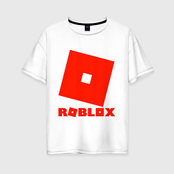Футболка оверсайз женская Roblox Logo, цвет: белый