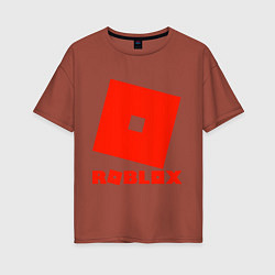 Футболка оверсайз женская Roblox Logo, цвет: кирпичный