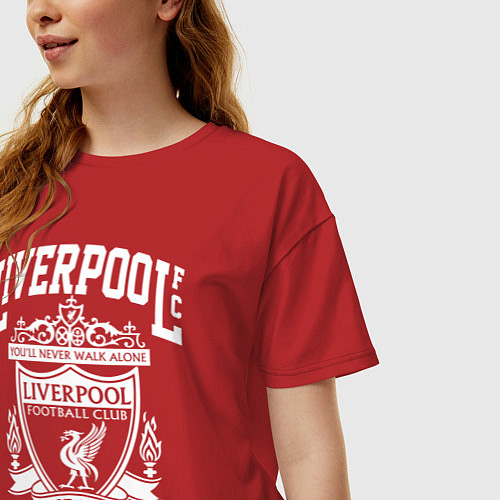 Женская футболка оверсайз Liverpool: Est 1892 / Красный – фото 3