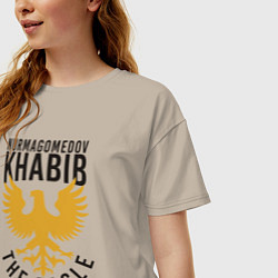 Футболка оверсайз женская Khabib: The Eagle, цвет: миндальный — фото 2