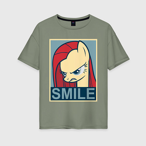 Женская футболка оверсайз MLP: Smile / Авокадо – фото 1
