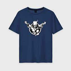 Футболка оверсайз женская Thunderdome logo, цвет: тёмно-синий