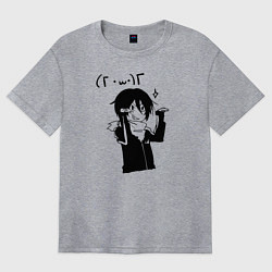 Футболка оверсайз женская Бездомный Бог, цвет: меланж