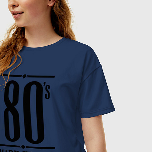 Женская футболка оверсайз Made in the 80s / Тёмно-синий – фото 3