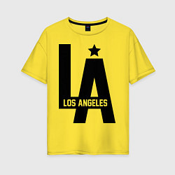 Футболка оверсайз женская Los Angeles Star, цвет: желтый