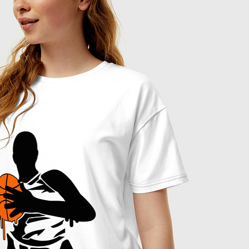 Женская футболка оверсайз NBA / Белый – фото 3