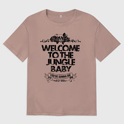 Футболка оверсайз женская Welcome to the Jungle, цвет: пыльно-розовый
