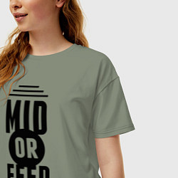 Футболка оверсайз женская Mid or feed, цвет: авокадо — фото 2