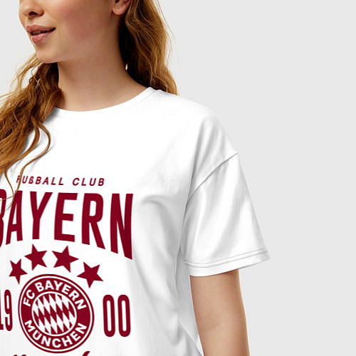 Женская футболка оверсайз Bayern Munchen 1900 / Белый – фото 3