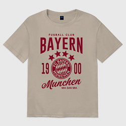 Футболка оверсайз женская Bayern Munchen 1900, цвет: миндальный