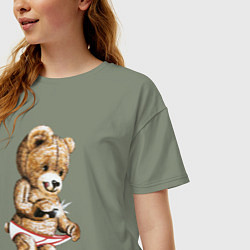 Футболка оверсайз женская Nasty Bear, цвет: авокадо — фото 2