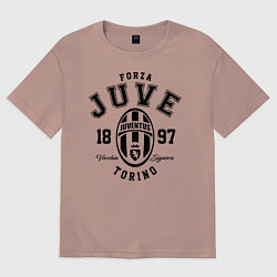 Футболка оверсайз женская Forza Juve 1897: Torino, цвет: пыльно-розовый