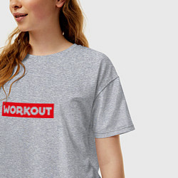 Футболка оверсайз женская Obey workout, цвет: меланж — фото 2