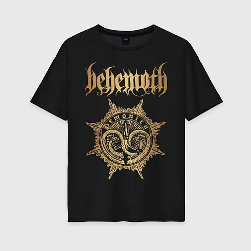Женская футболка оверсайз Behemoth: Demonica / Черный – фото 1