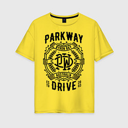 Футболка оверсайз женская Parkway Drive: Australia, цвет: желтый