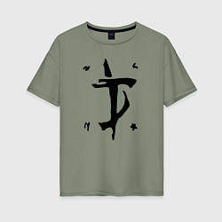 Футболка оверсайз женская DOOM Slayer, цвет: авокадо