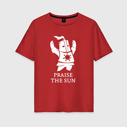 Футболка оверсайз женская Praise the Sun, цвет: красный