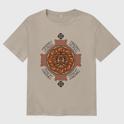 Футболка оверсайз женская РУСИЧ, цвет: миндальный