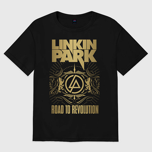 Женская футболка оверсайз Linkin Park: Road to Revolution / Черный – фото 1